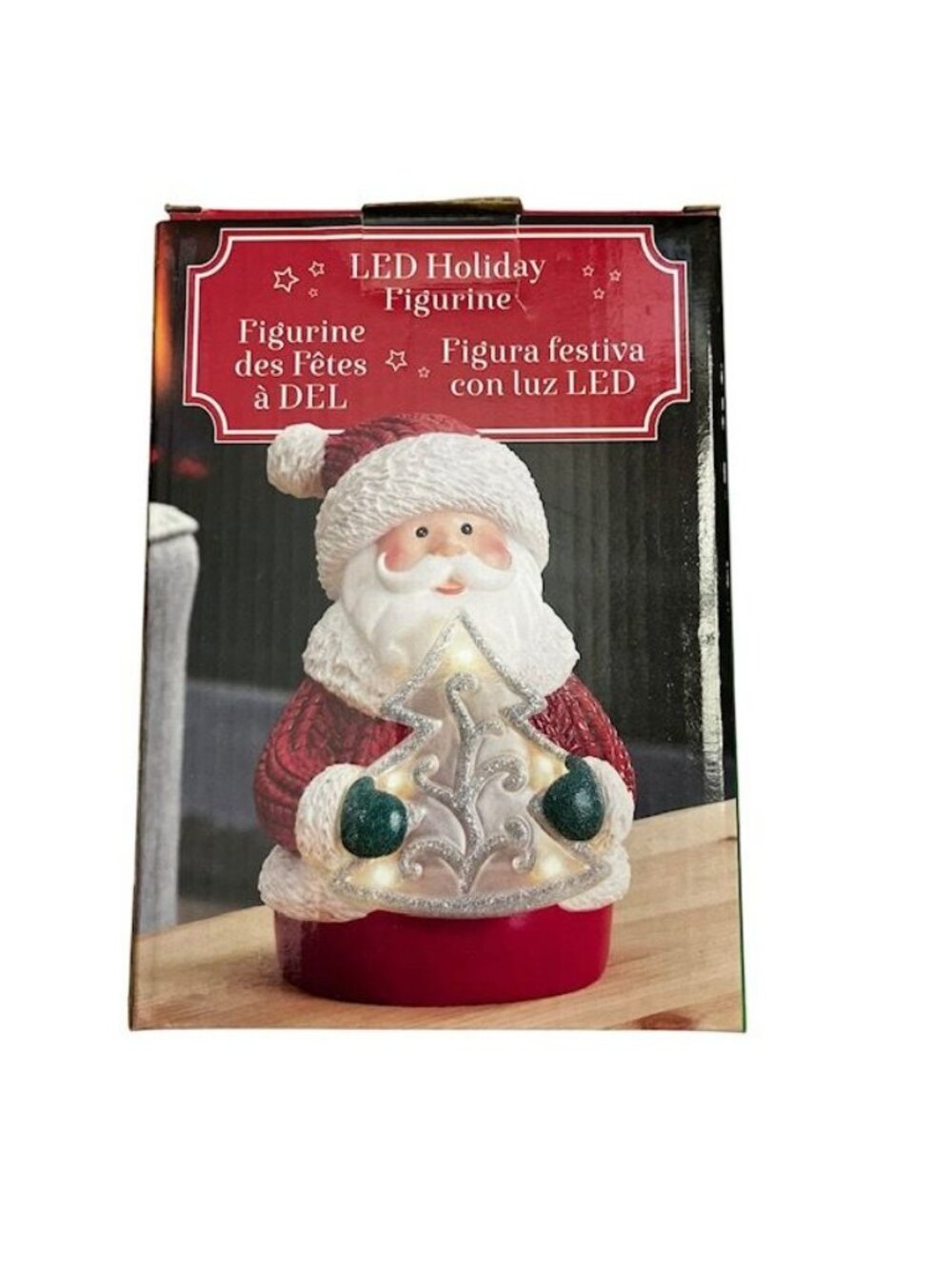 LED Holiday Figure Lighted Santa 6" Decor